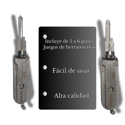 JACSKER KeyMaster KW1 Ganzúa Profesional 2 en 1