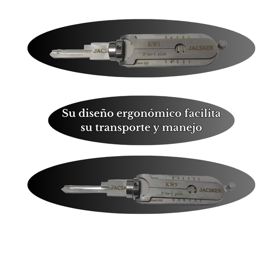 JACSKER KeyMaster KW1 Ganzúa Profesional 2 en 1