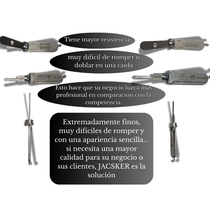 JACSKER KeyMaster KW1 Ganzúa Profesional 2 en 1